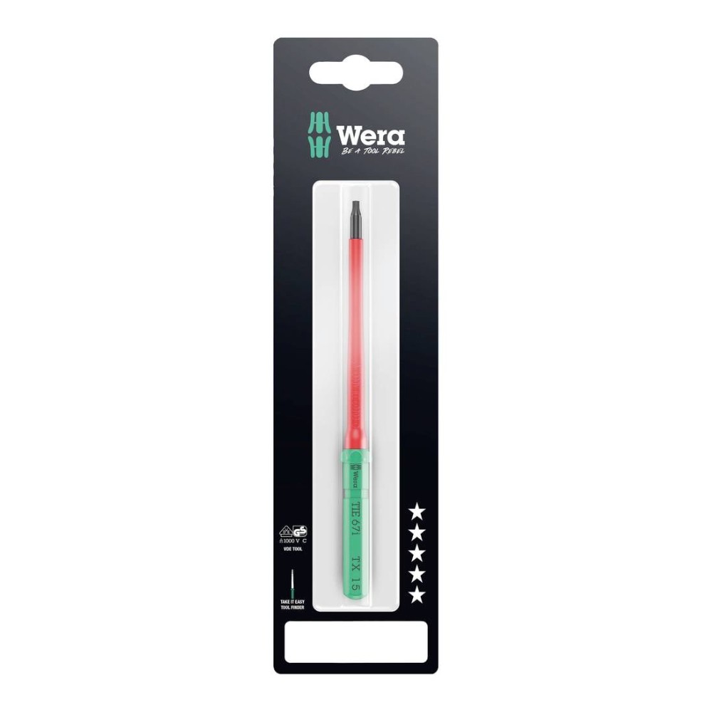 ก้านไขควง Wera Kraftform Kompakt VDE 67 i TIE SB 05006571001 ขนาด TX 15 x 157 mm