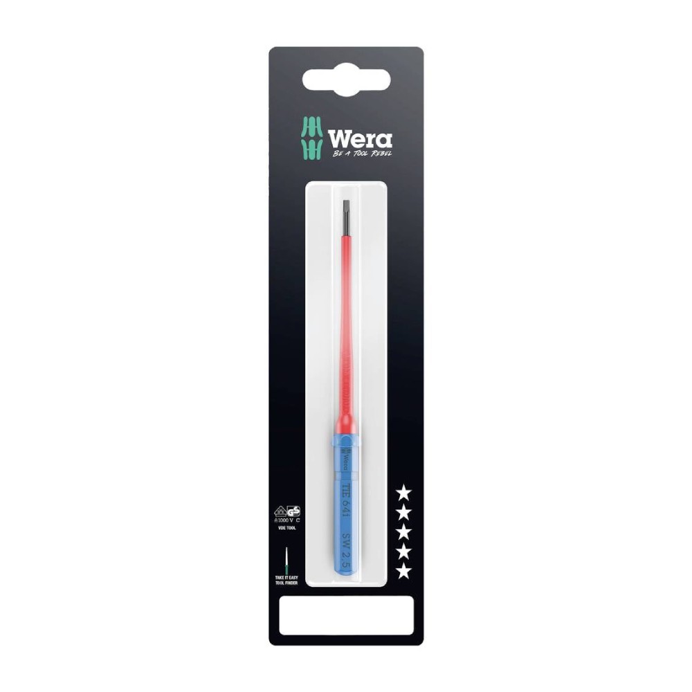 ก้านไขควง Wera Kraftform Kompakt VDE 64 i TIE SB 05006561001 ขนาด 2 5 x 157 mm