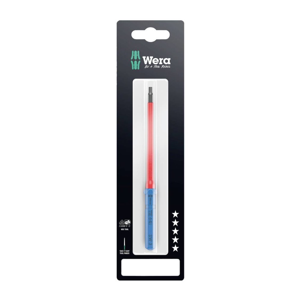 ก้านไขควง Wera Kraftform Kompakt VDE 64 i TIE SB 05006562001 ขนาด 3 0 x 157 mm
