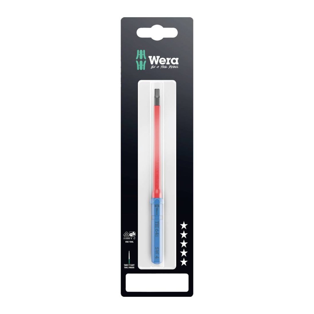 ก้านไขควง Wera Kraftform Kompakt VDE 64 i TIE SB 05006563001 ขนาด 4 0 x 157 mm