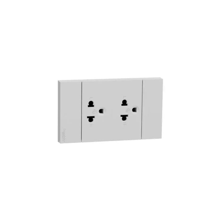 ชุดเต้ารับคู่ SCHNEIDER  A70426USTWE 3 ขา สีขาว
