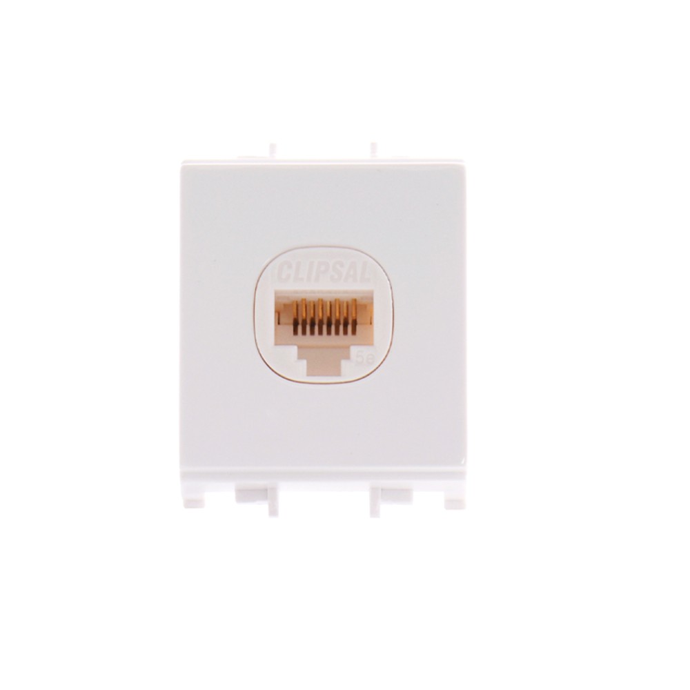 เต้ารับคอมพิวเตอร์ SCHNEIDER F50RJ8M WE CAT5E สีขาว ขนาด 1 5 ช่อง