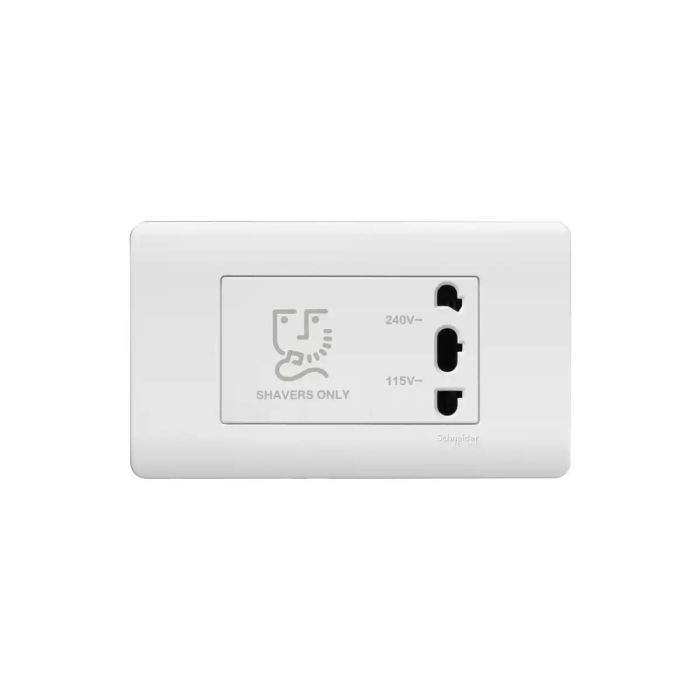 เต้ารับเครื่องโกนหนวด SCHNEIDER A84727HWE สีขาว 