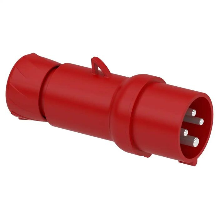 ปลั๊กตัวผู้ SCHNEIDER PKX16M434 แบบกลางทาง 3PE สีแดง 16A 400V