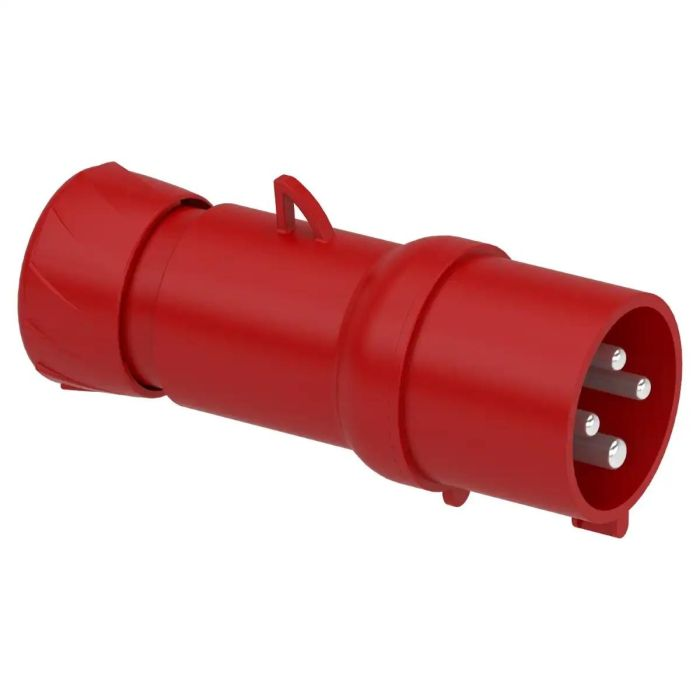ปลั๊กตัวผู้ SCHNEIDER PKX32M434 แบบกลางทาง 3PE สีแดง 32A 400V
