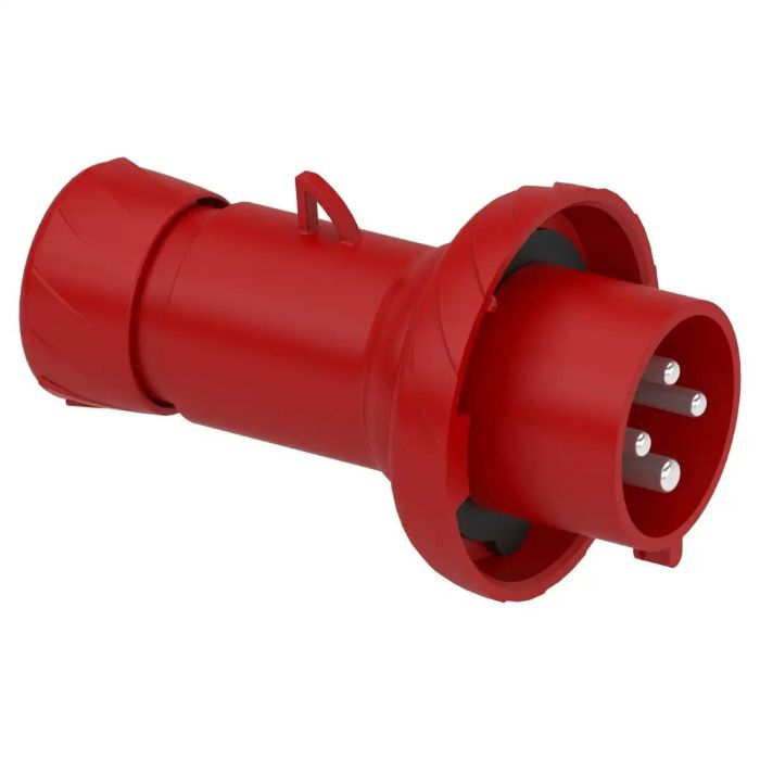 ปลั๊กตัวผู้ SCHNEIDER PKX32M734 แบบกลางทาง 3PE สีแดง 32A 400V