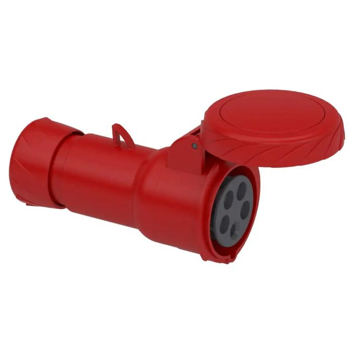 เต้ารับตัวเมีย SCHNEIDER PKY16M735 แบบกลางทาง 3PEN สีแดง 16A  IP67 400V