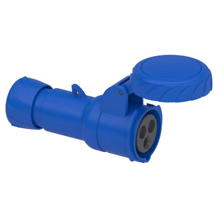 เต้ารับตัวเมีย SCHNEIDER PKY16M723 แบบกลางทาง 3PE สีน้ำเงิน 16A IP67 230V