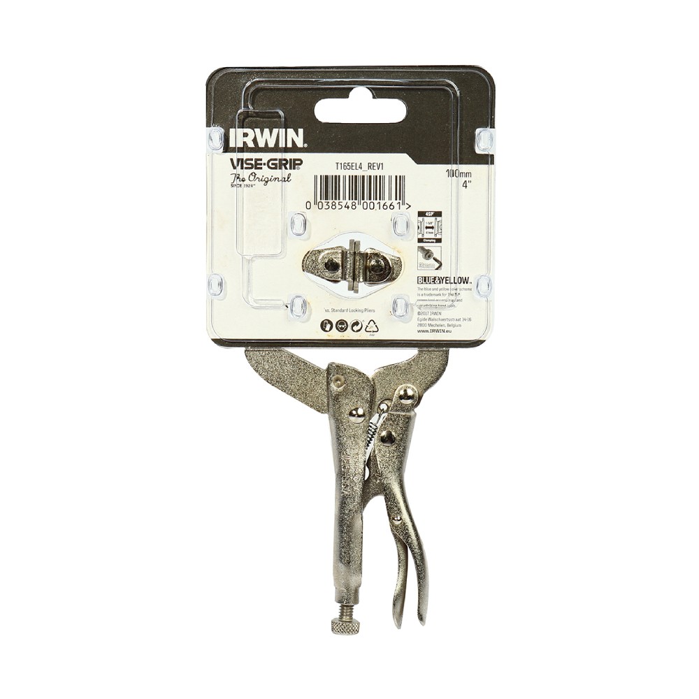 คีมล็อคตัวซี IRWIN 4SP มีแผ่นรอง ขนาด 4 นิ้ว
