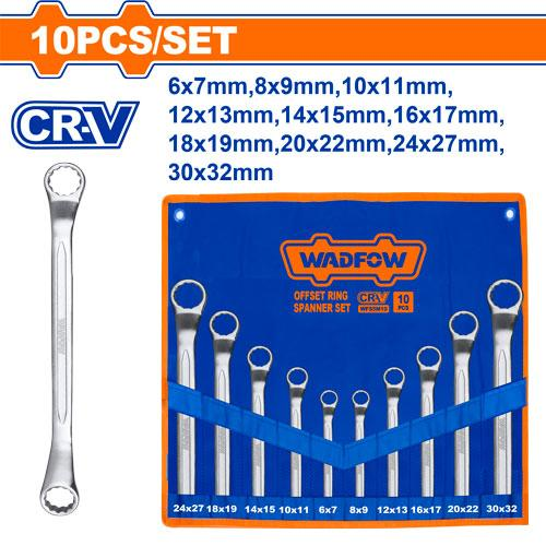 ชุดประแจแหวนคู่ WADFOW WFS5M10 CRV 10 ชิ้น