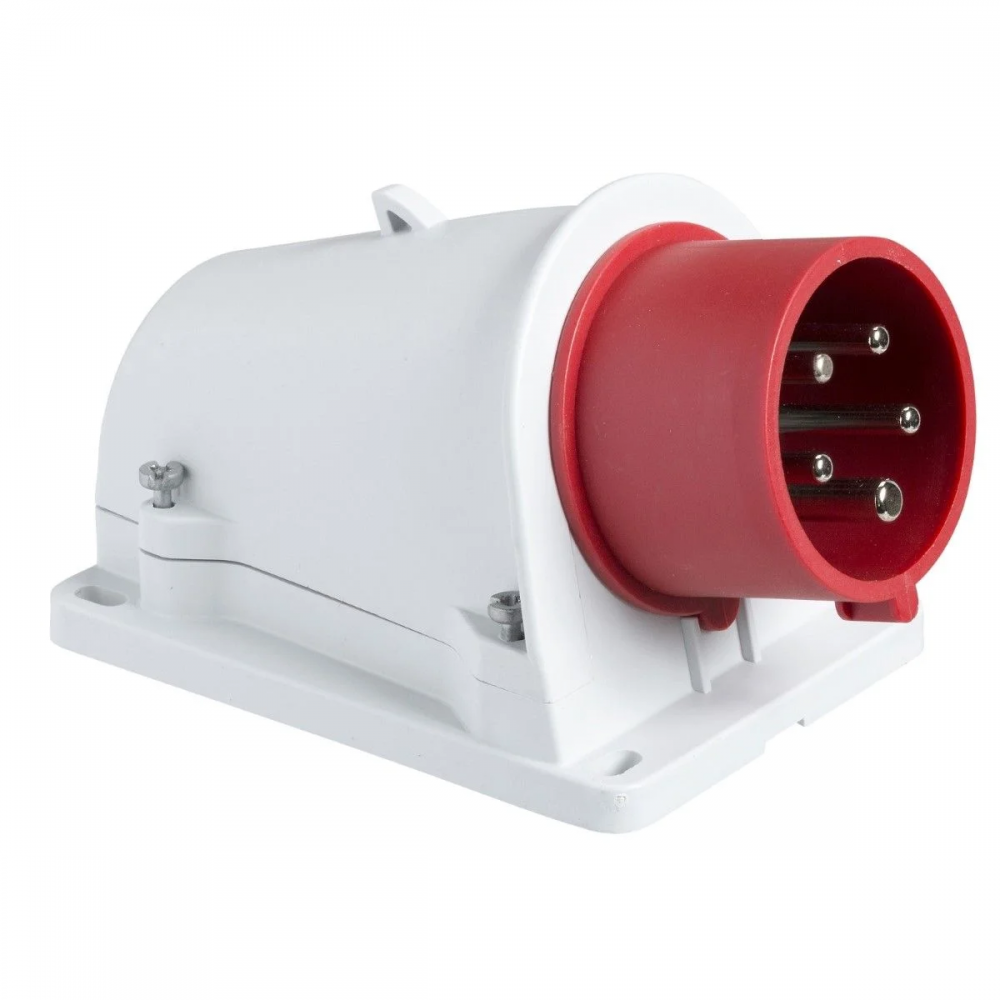 ปลั๊กตัวผู้ SCHNEIDER PKE16W435 แบบติดลอย 3P E N สีแดง 16A 400V
