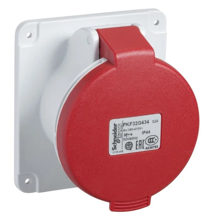 เต้ารับตัวเมีย SCHNEIDER PKF32G435 แบบฝังตรง 3P E N 32A 400V