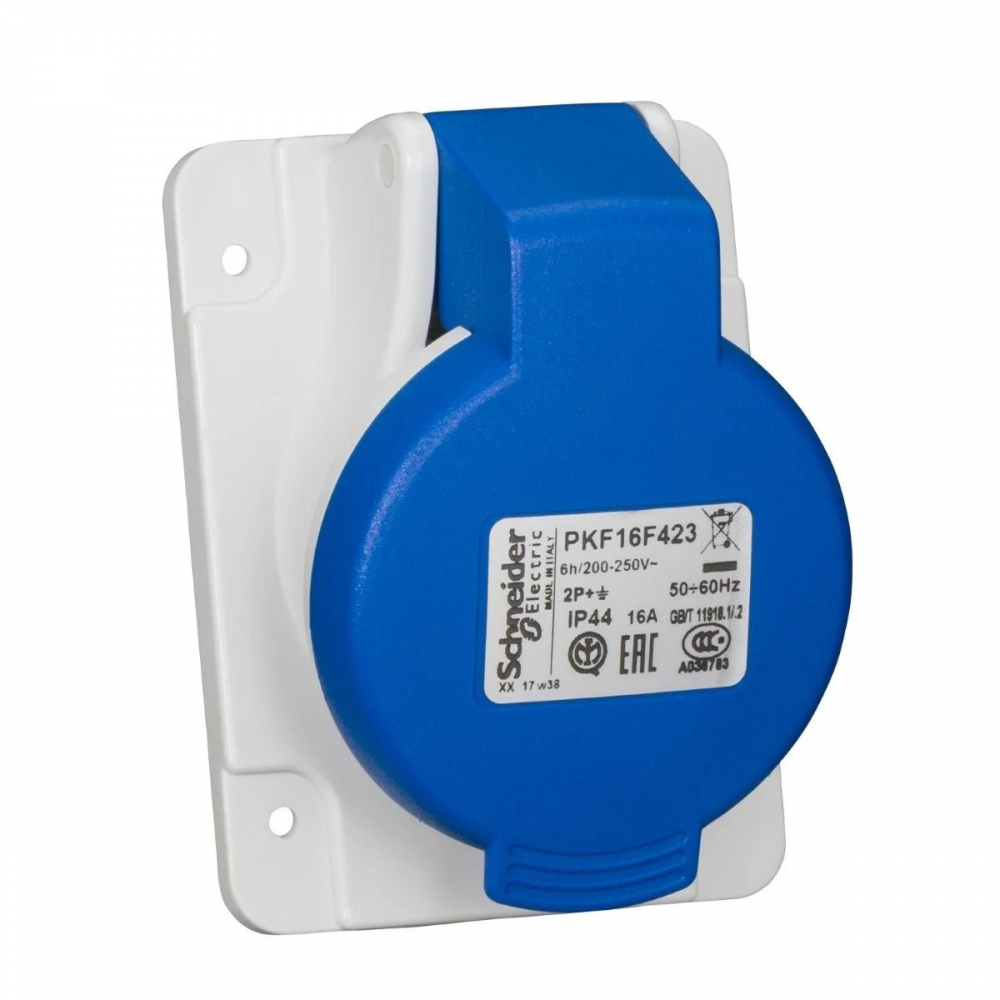 เต้ารับตัวเมีย SCHNEIDER PKF16F423 แบบฝังเฉียง 2P E 16A 230V