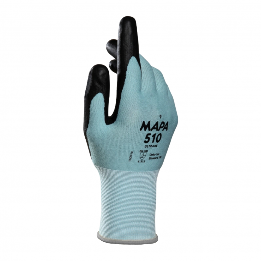 ถุงมือช่าง MAPA Ultrane 510 เบอร์ 8 M เคลือบ Polyurethane OEKO TEX® Food Grade