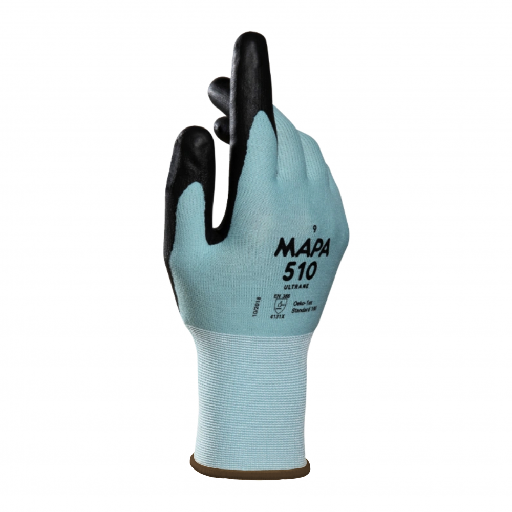 ถุงมือช่าง MAPA Ultrane 510 เบอร์ 10 XL เคลือบ Polyurethane OEKO TEX® Food Grade