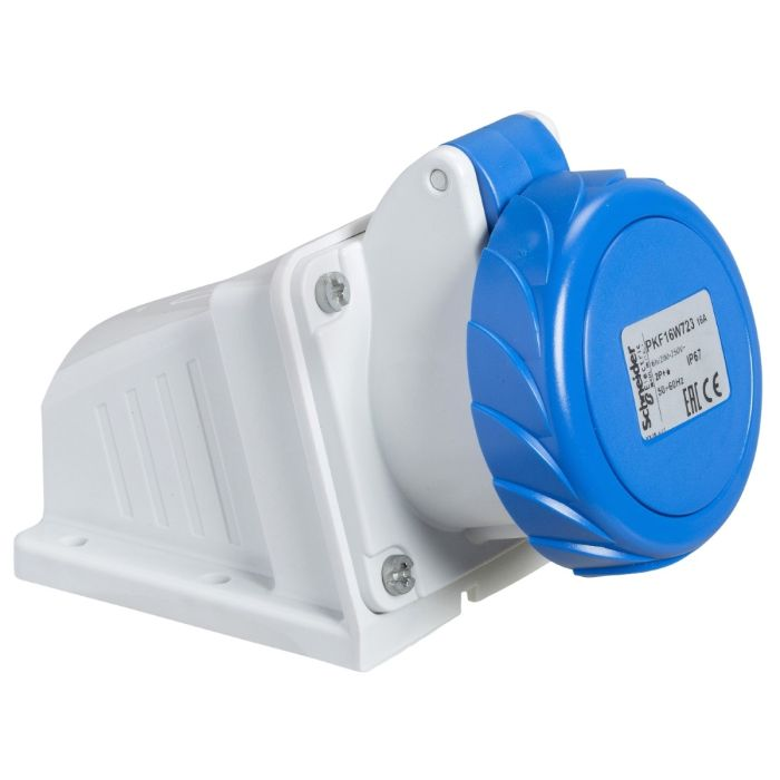 เต้ารับตัวเมีย SCHNEIDER PKF16W723 แบบติดลอย กันน้ำพิเศษ 2PE 16A 230V