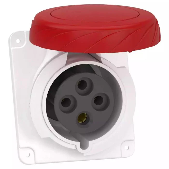 เต้ารับตัวเมีย SCHNEIDER PKF32F734 แบบฝังเฉียง กันน้ำพิเศษ 3P E 32A 400V