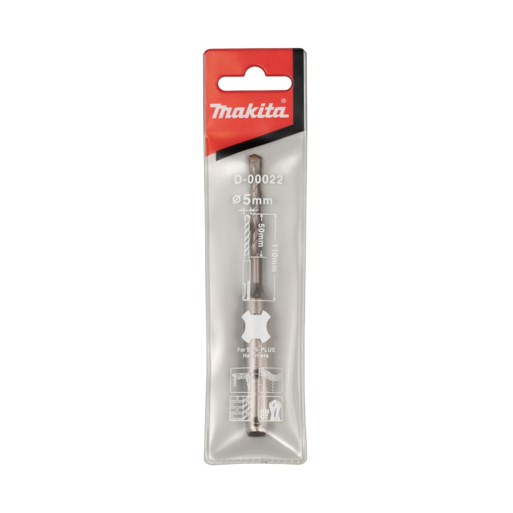 ดอกสว่าน โรตารี่ MAKITA D 00022 เจาะปูน  SDS Plus  ขนาด 5x110mm