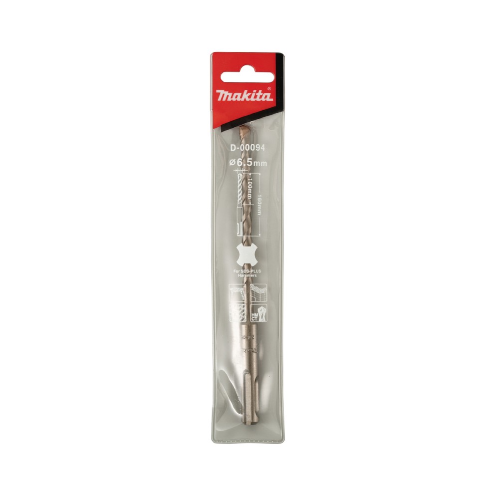 ดอกสว่าน โรตารี่ MAKITA D 00094 เจาะปูน  SDS Plus  ขนาด 6 5x160 mm 