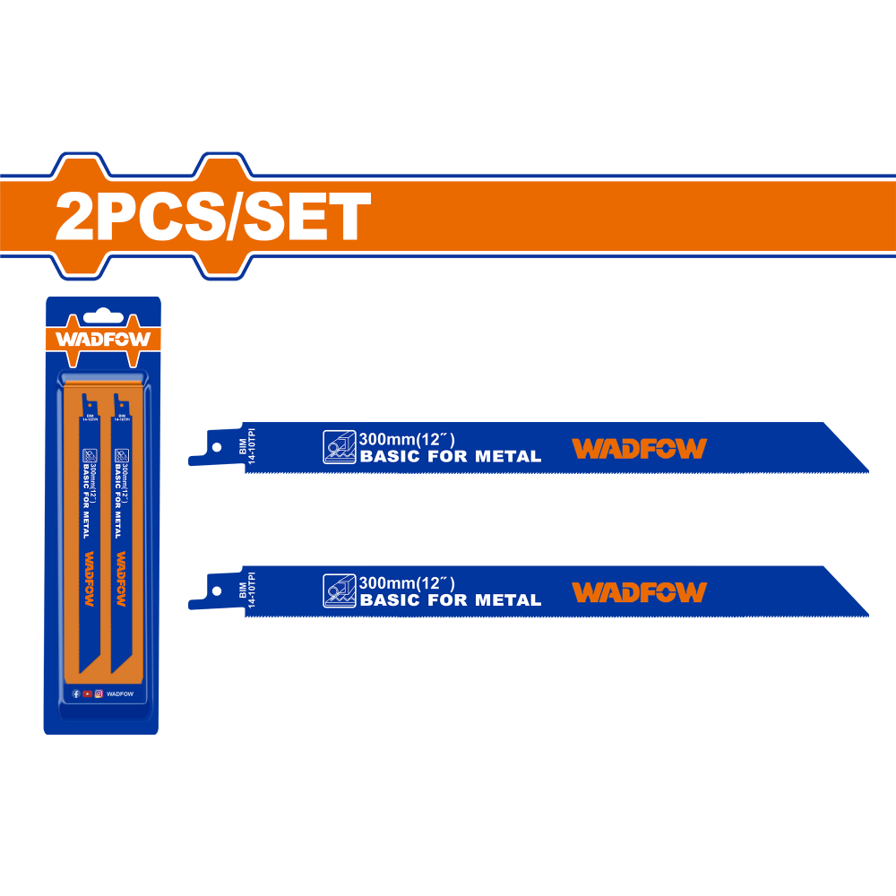 ใบเลื่อยชักตัดเหล็ก WADFOW WJT1225VF ขนาด 12 นิ้ว 1410TPI