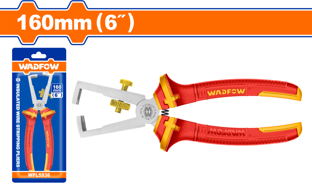 คีมปอกสายไฟ VDE WADFOW 6 นิ้ว WPL5936
