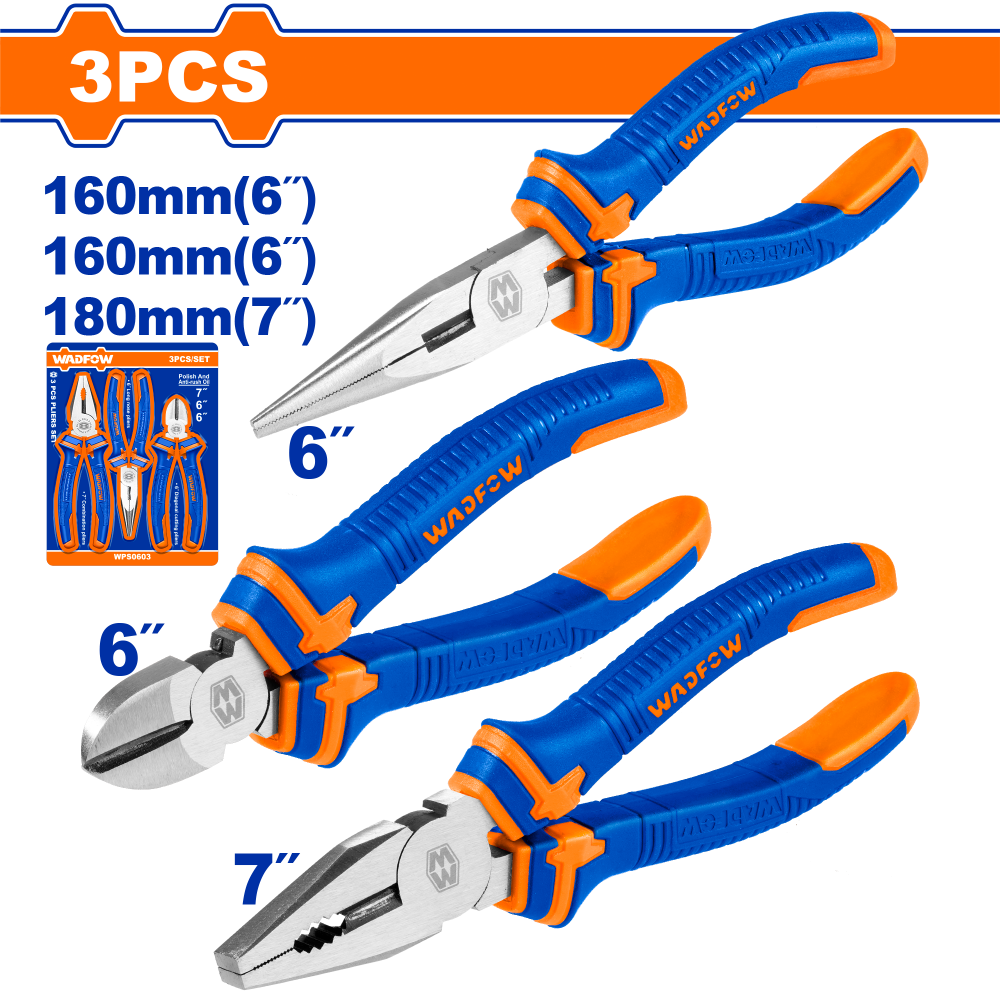 ชุดคีม 3 ชิ้น WADFOW WPS0603