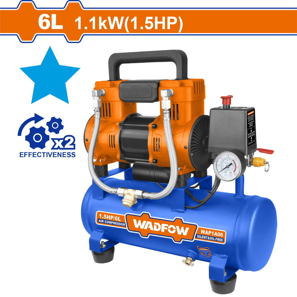 ปั๊มลม WADFOW 1100W 6L WAP1A06