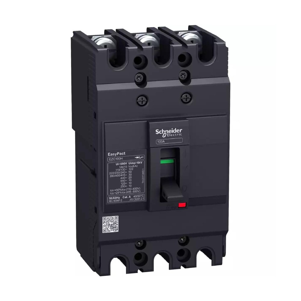 เซอร์กิตเบรกเกอร์ SCHNEIDER EZC100B3020T ขนาดเฟรม 100A 3P กระแสไฟฟ้า 20A  7 5kA 