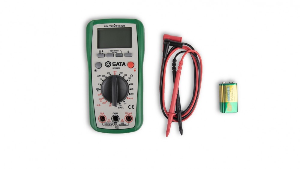 มัลติมิเตอร์ดิจิตอล AC DC SATA DY03005 หน้าจอ LCD วัดกระแสไฟ 10A