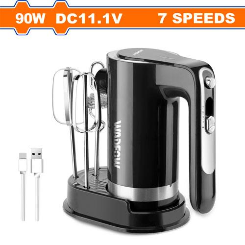เครื่องผสมอาหารมือถือไร้สาย WADFOW 90W WFM1501K