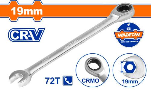 ประแจแหวนข้างปากตายเกียร์ WADFOW 19 mm WSA5119