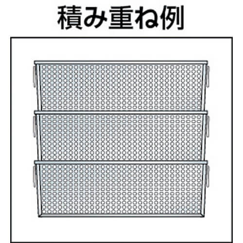 ถาดเหล็กตะแกรง TRUSCO VPB 3 แบบสี่เหลี่ยม  ขนาด 420x258x98 mm  