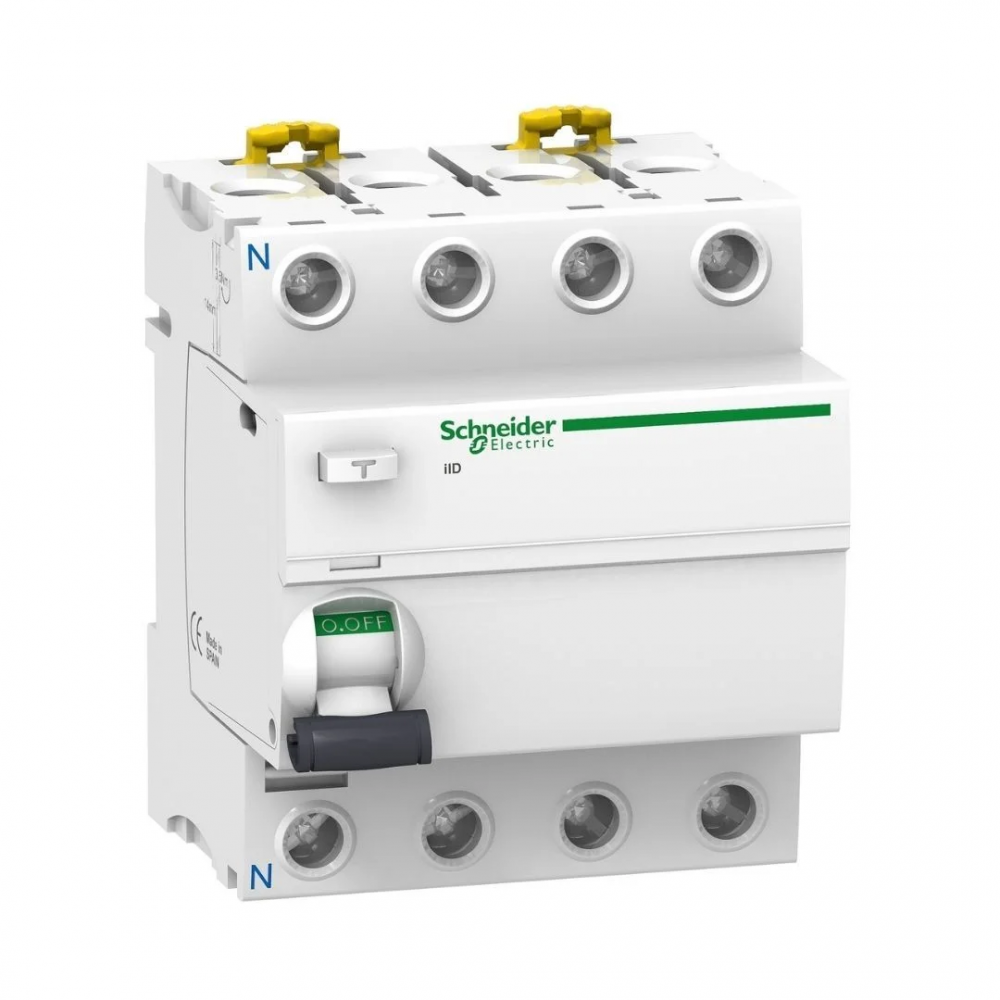 เซอร์กิตเบรกเกอร์ SCHNEIDER A9R74440 อุปกรณ์ป้องกันไฟดูด ชนิด RCCB Type ACP4 ขนาด 40A 300mA เซอร์กิตเบรกเกอร์ SCHNEIDER A9R74440 อุปกรณ์ป้องกันไฟดูด ชนิด RCCB Type ACP4 ขนาด 40A 300mA