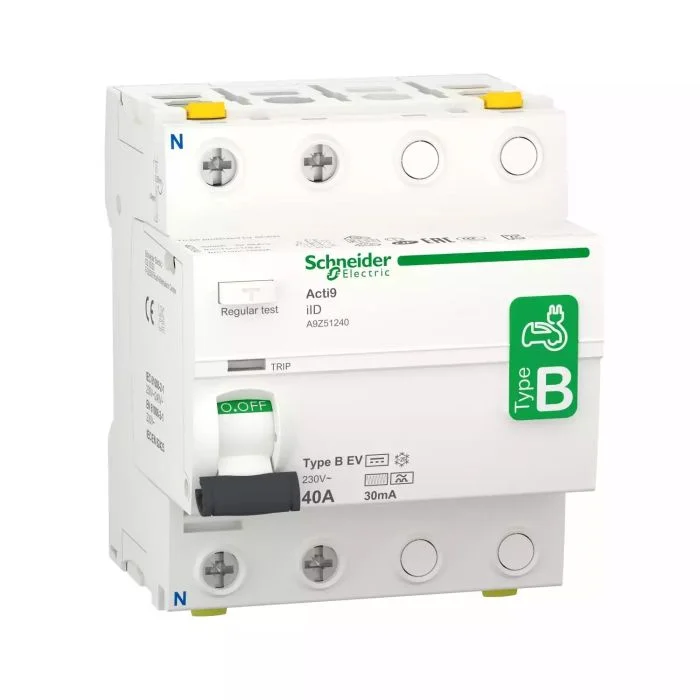 เซอร์กิตเบรกเกอร์ SCHNEIDER A9Z51240 อุปกรณ์ป้องกันไฟดูด ชนิด RCCB Type ACP2 ขนาด 40A 30mA