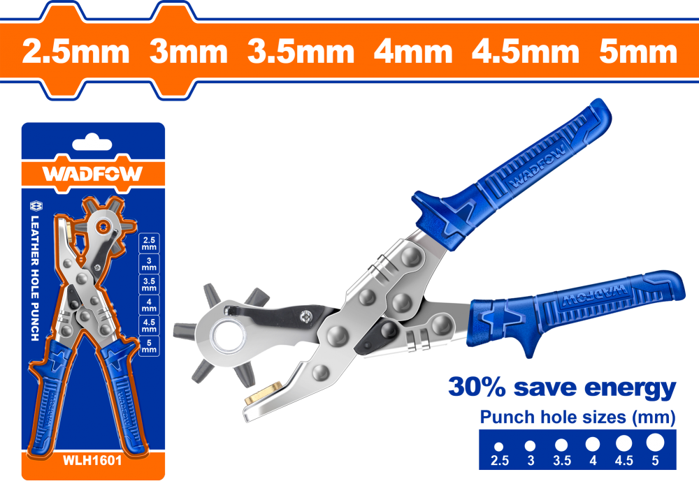 คีมเจาะรูหนัง WADFOW 10 นิ้ว 40CR WLH1601 คีมเจาะรูหนัง WADFOW 10 นิ้ว 40CR WLH1601