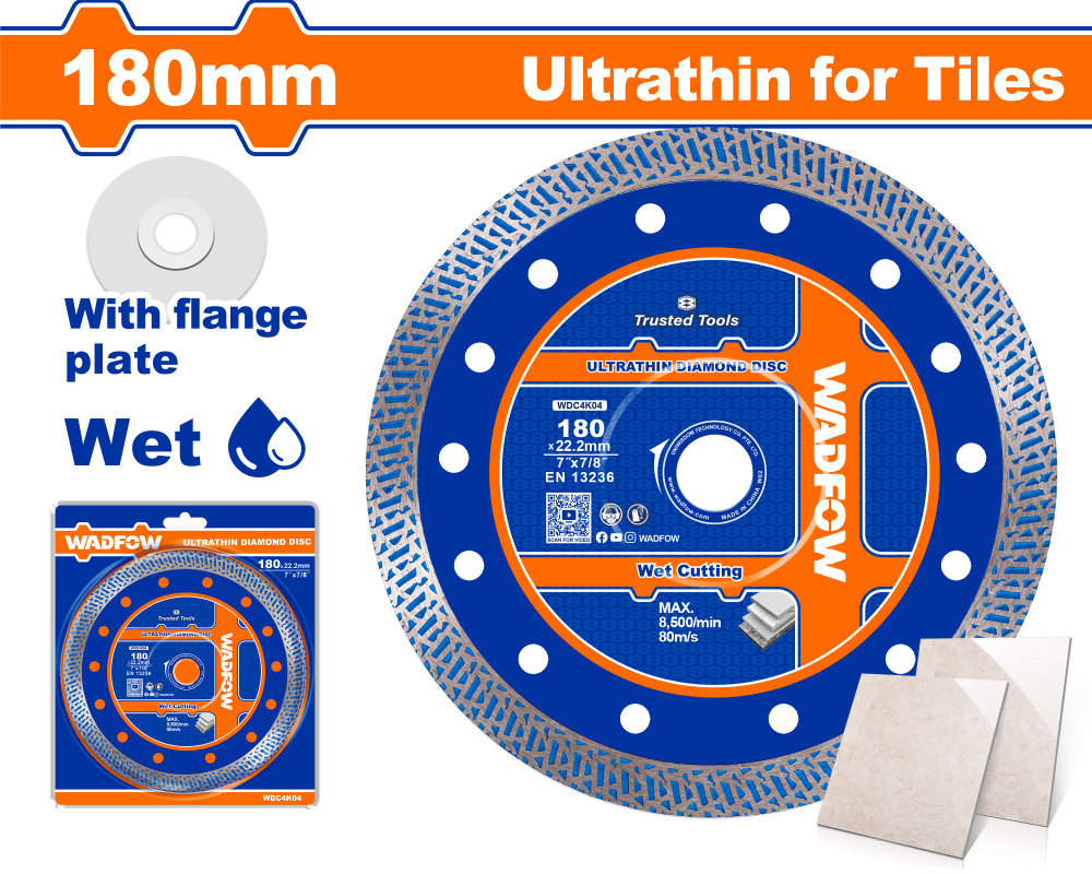 ใบตัดเพชรแบบบาง WADFOW 7 นิ้ว WDC4K04