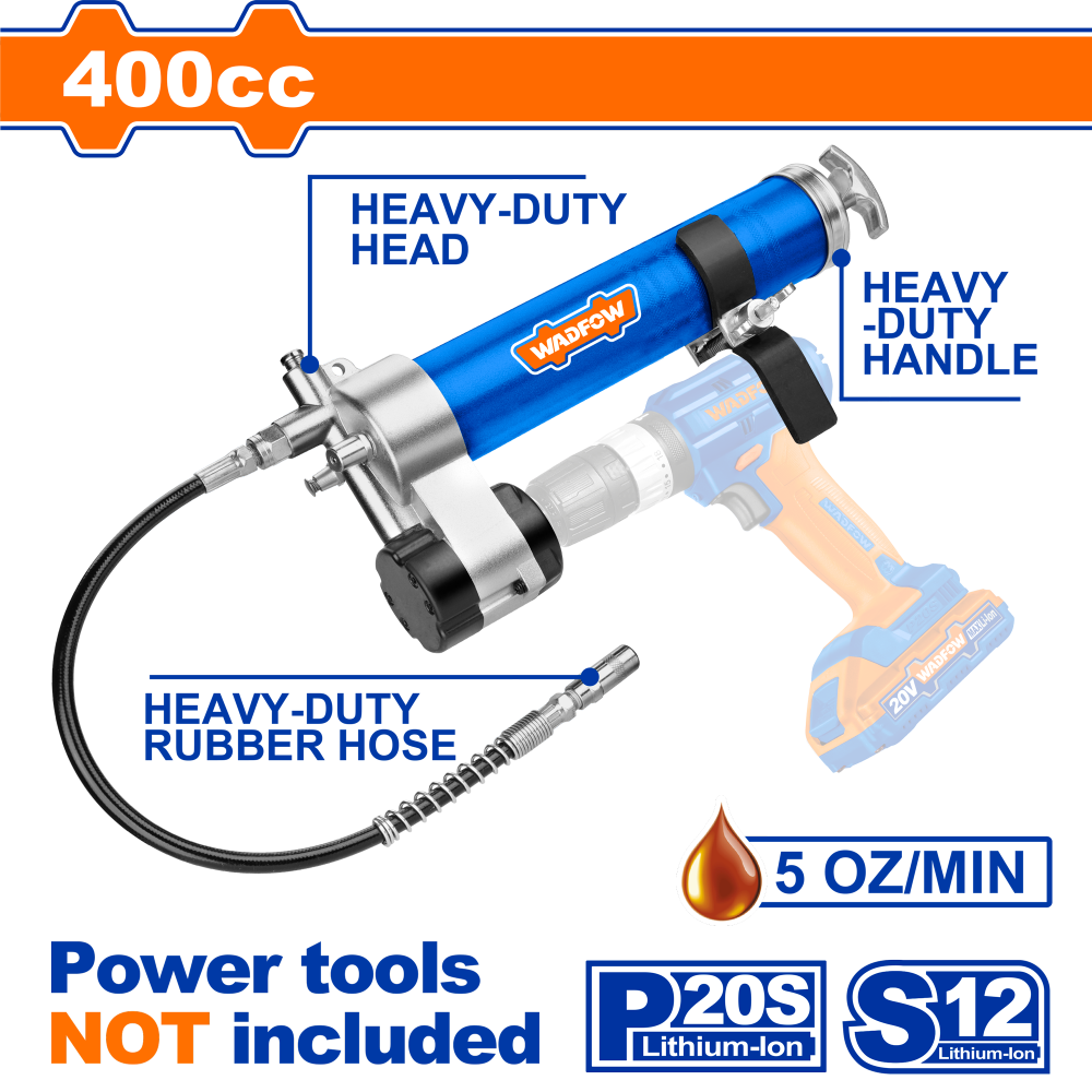 ชุดต่อกระบอกอัดจารบี WADFOW 400CC WGG5540 ชุดต่อกระบอกอัดจารบี WADFOW 400CC WGG5540