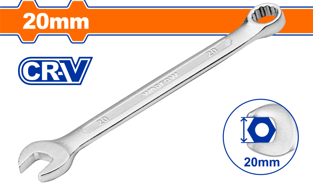 ประแจแหวนข้างปากตาย WADFOW 20mm CRV WSA1120