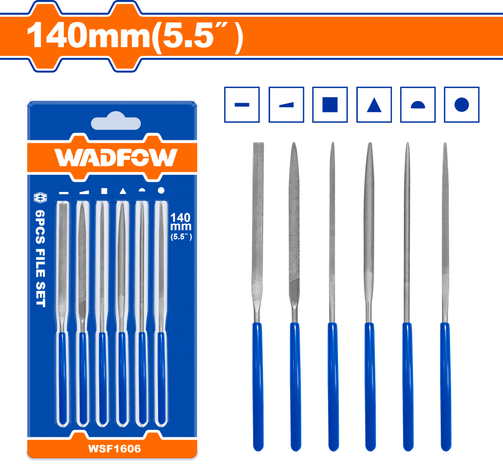 ชุดตะไบ 6 ชิ้น WADFOW 55 นิ้ว WSF1606