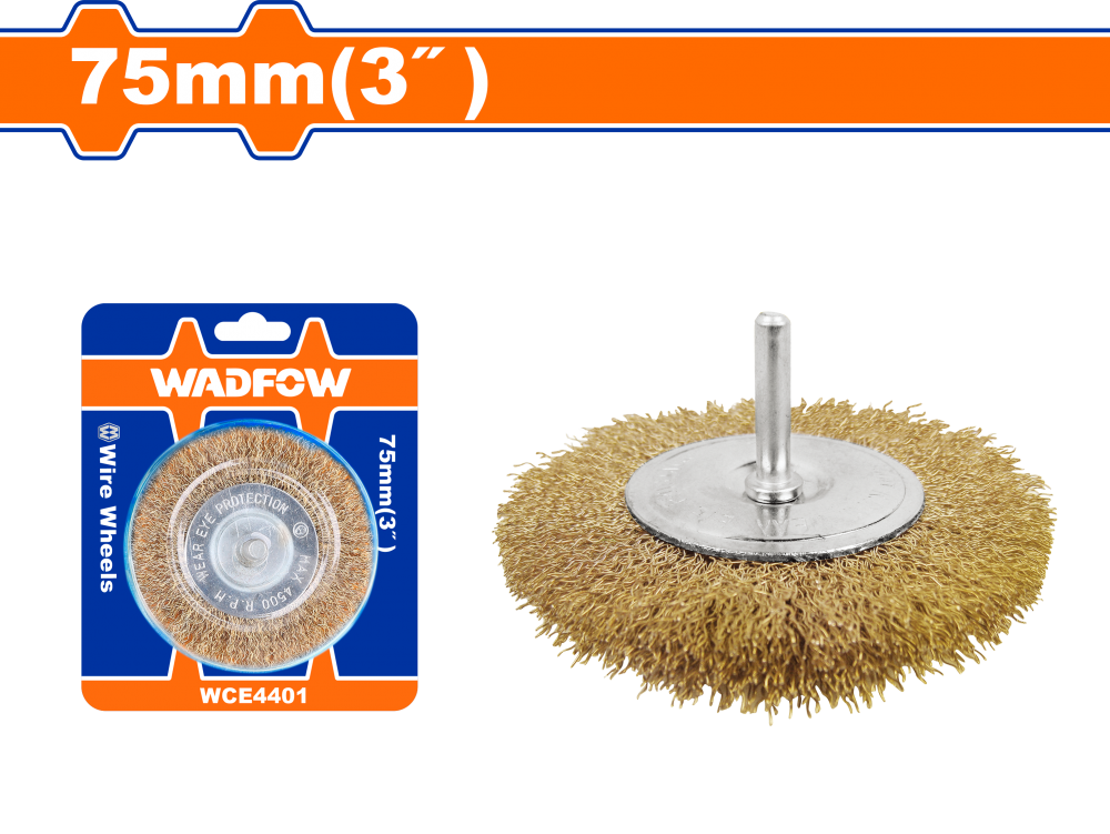 แปรงลวดกลม มีแกน WADFOW 3 นิ้ว WCE4401