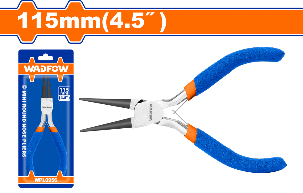 คีมมินิปากแหลมกลม WADFOW 45 นิ้ว WPL0956 คีมมินิปากแหลมกลม WADFOW 45 นิ้ว WPL0956