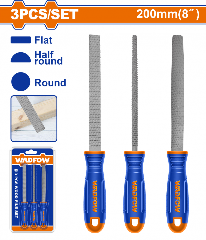 ชุดตะไบไม้ 3 ชิ้น