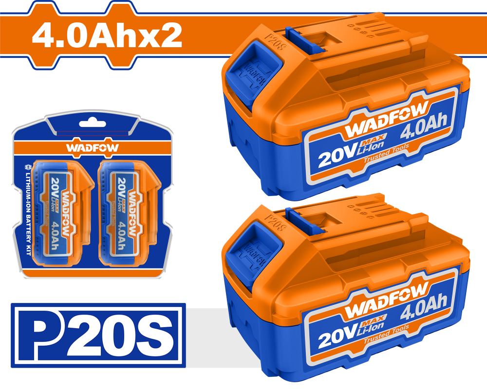 ชุดแบตเตอรี่ลิเธียมไอออน P20S WADFOW 20V WOS240685 ชุดแบตเตอรี่ลิเธียมไอออน P20S WADFOW 20V WOS240685