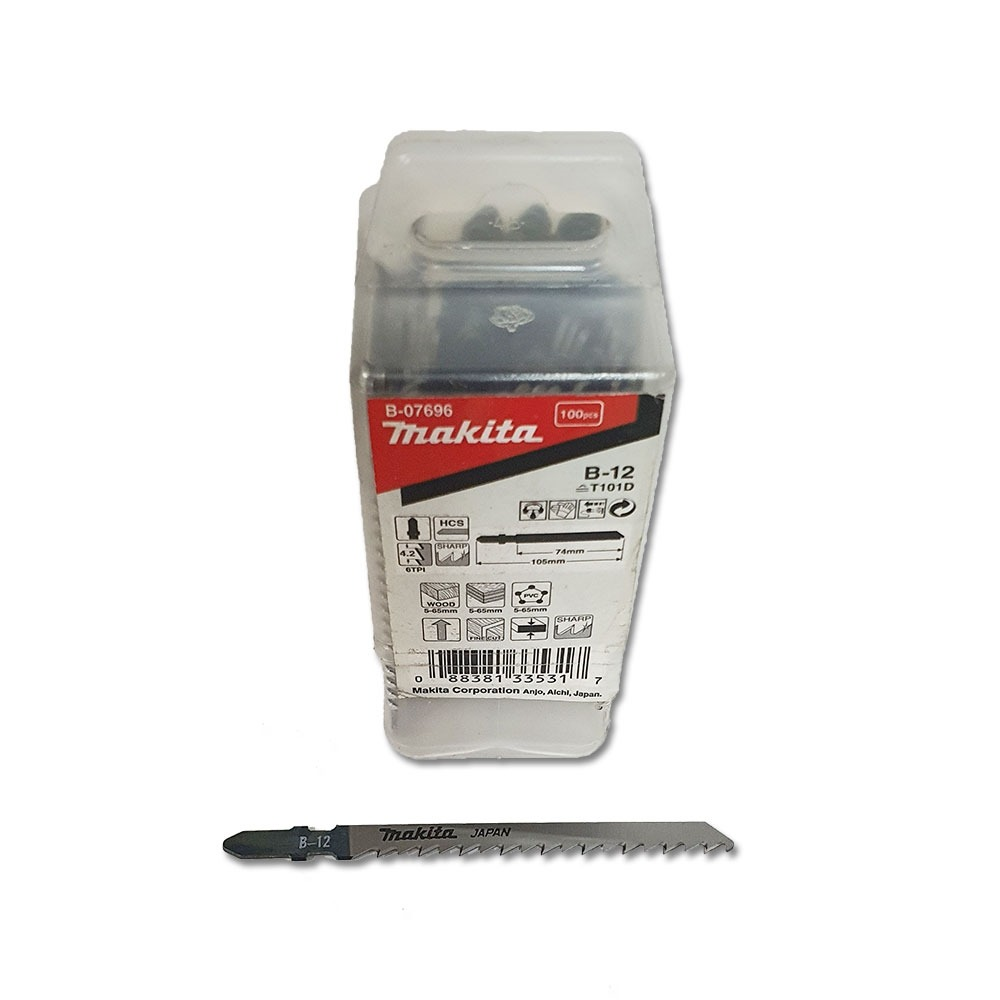 ใบจิ๊กซอ MAKITA B 07696  B Type No B 12 ความยาว 105 มม  6 TPI   แพ็ค 100 ใบ    ใบจิ๊กซอ MAKITA B 07696  B Type No B 12 ความยาว 105 มม  6 TPI   แพ็ค 100 ใบ