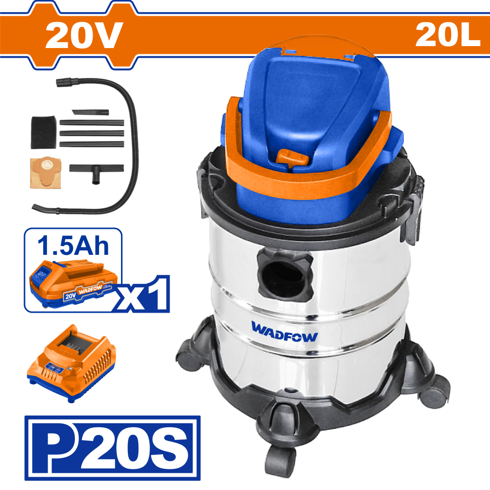 เครื่องดูดฝุ่นไร้สาย WADFOW 20V 20L WQV1A21