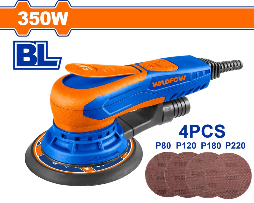 เครื่องขัดกระดาษทรายกลม WADFOW 350W 6 นิ้ว WFA55350