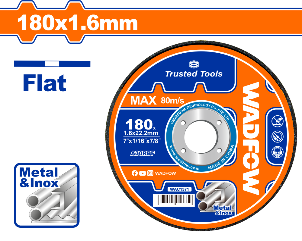 ใบตัดเหล็ก WADFOW 7 นิ้ว WAC1371 ใบตัดเหล็ก WADFOW 7 นิ้ว WAC1371