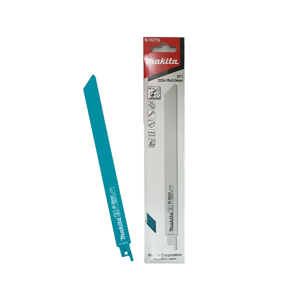 ใบเลื่อยชัก  MAKITA B 16776 ความยาว  225 มม  14 TPI  BIM   แพ็ค 5 ใบ  ใบเลื่อยชัก  MAKITA B 16776 ความยาว  225 มม  14 TPI  BIM   แพ็ค 5 ใบ