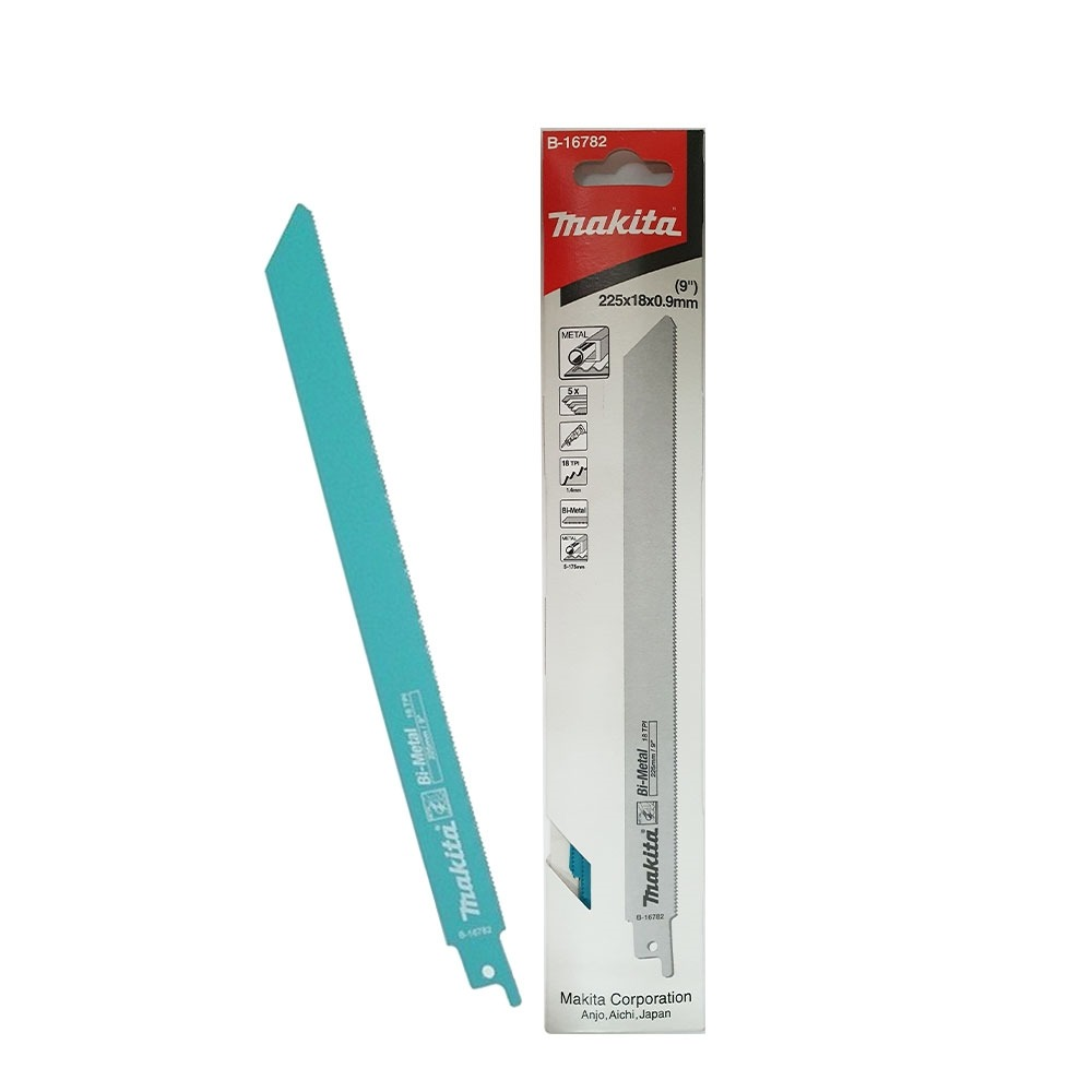 ใบเลื่อยชัก  MAKITA B 16782 ความยาว  225 มม  18 TPI  BIM   แพ็ค 5 ใบ  
