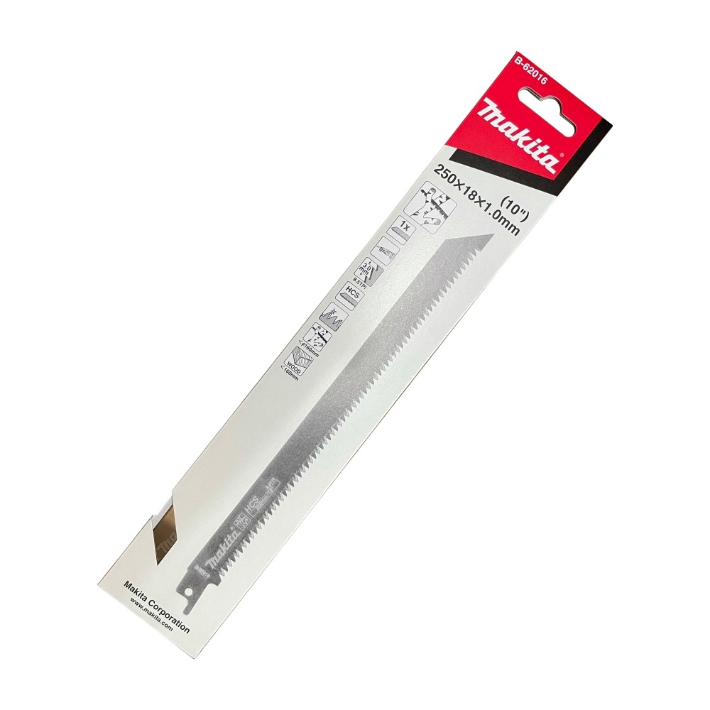 ใบเลื่อยชัก  MAKITA B 62016 ความยาว  250 มม  8 5 TPI  HCS 